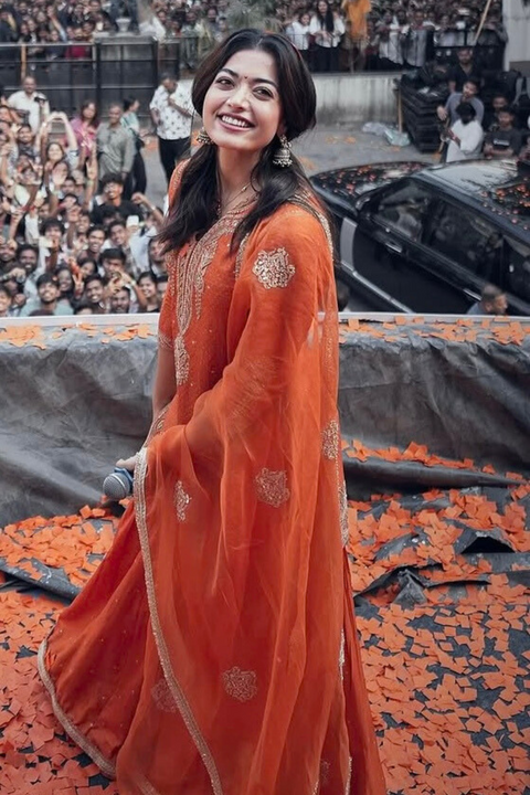 Sajal Kurta and Sharara-Orange