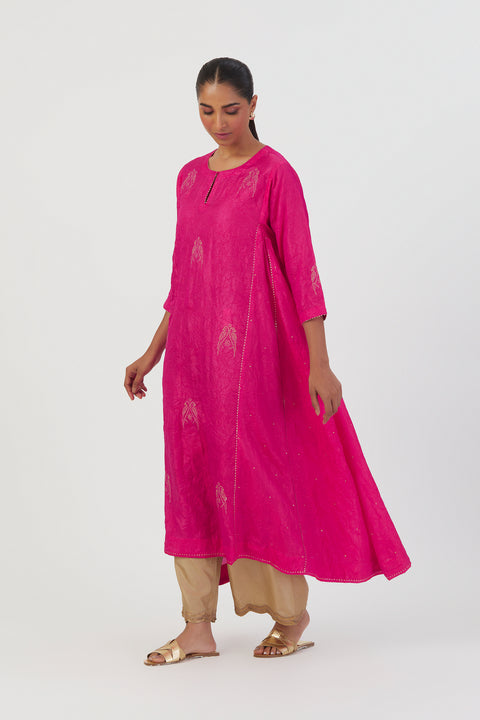 Sujata Kurta and Pant-Fuschia