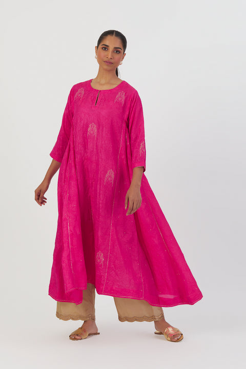 Sujata Kurta and Pant-Fuschia