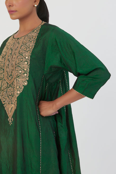 Smita Kurta and Pant-Dark Green