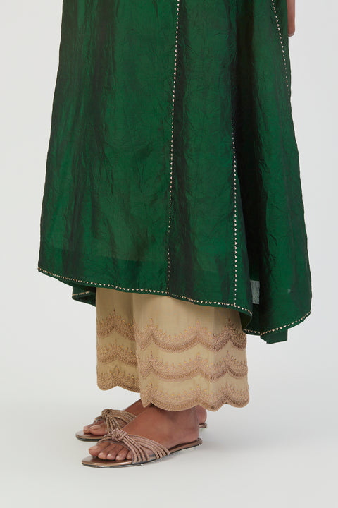 Smita Kurta and Pant-Dark Green