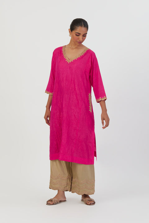 Rati Kurta and Pant-Fuschia