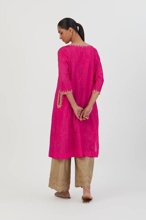Rati Kurta and Pant-Fuschia