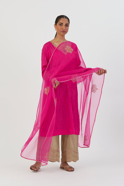 Rati Kurta and Pant-Fuschia