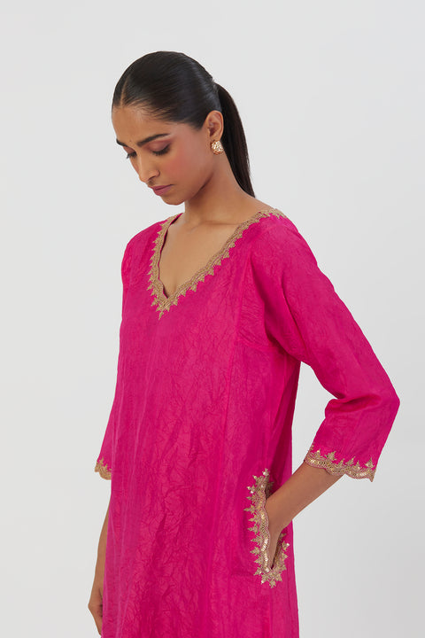 Rati Kurta and Pant-Fuschia