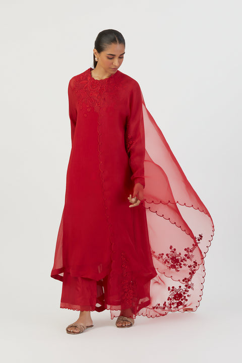 Nira Dupatta-Red