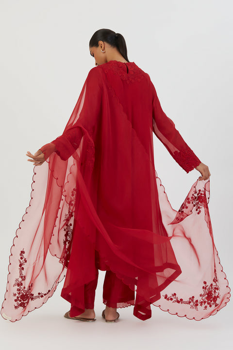 Nira Dupatta-Red