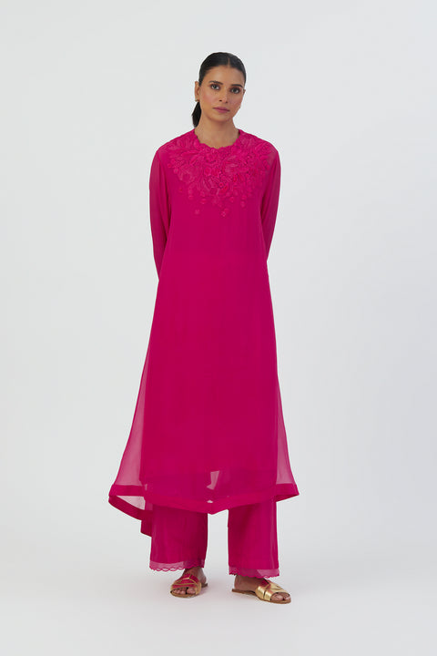 Kavya Kurta and Pant-Fuschia