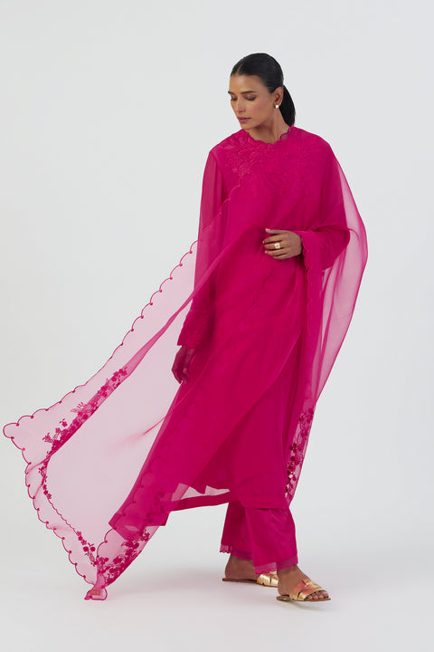 Kavya Kurta and Pant-Fuschia