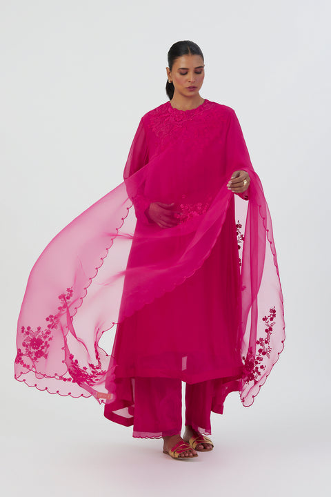 Nira Dupatta-Fuschia