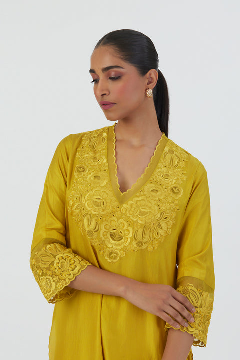 Isha Kurta and Sharara-Lime Green