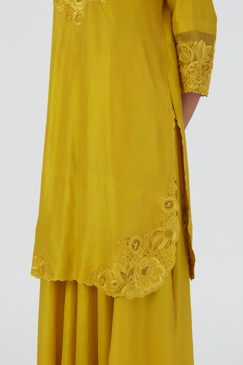 Isha Kurta and Sharara-Lime Green