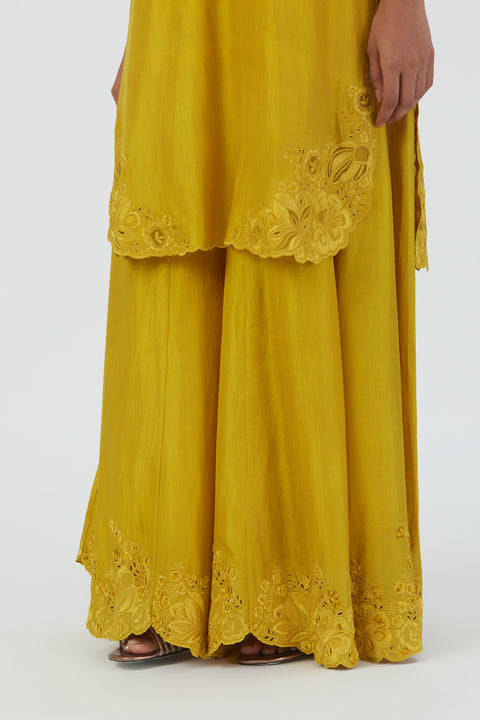 Isha Kurta and Sharara-Lime Green