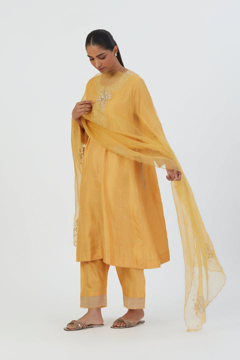 Zehra Kurta and Pant-Yellow