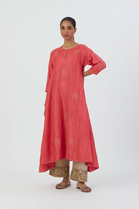 Sujata Kurta and Pant-Coral