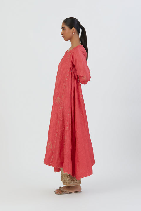 Sujata Kurta and Pant-Coral