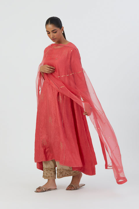 Sujata Kurta and Pant-Coral