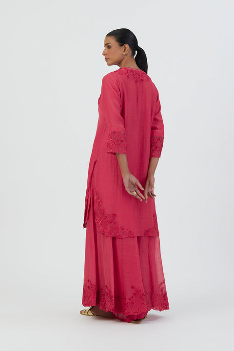 Isha Kurta and Sharara-Dark Pink