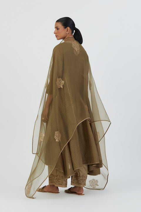 Deepa Dupatta-Mehendi Green