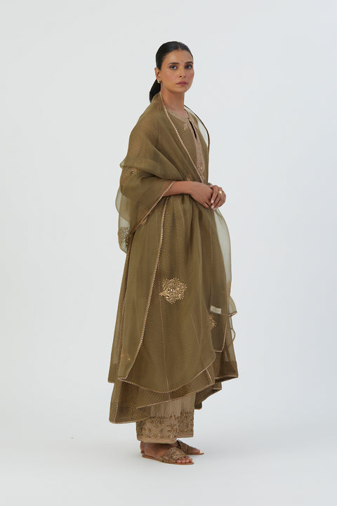 Deepa Dupatta-Mehendi Green