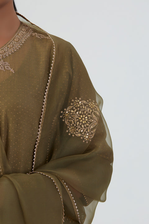 Deepa Dupatta-Mehendi Green