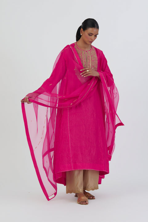 Smita Kurta and Pant-Fuschia