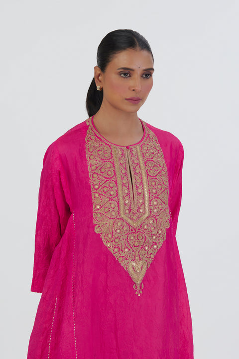 Smita Kurta and Pant-Fuschia
