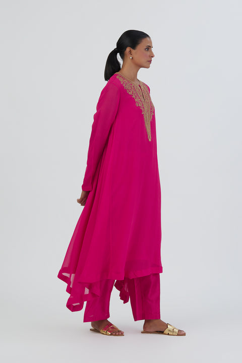 Haya Kurta and Pant-Fuschia