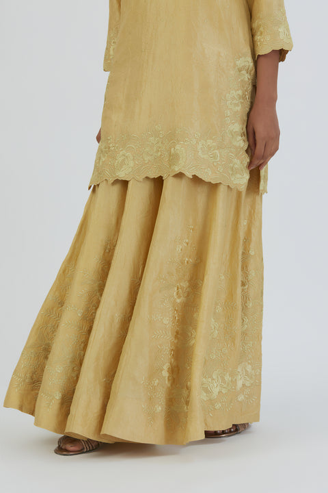 Mira Kurta and Sharara-Light Yellow