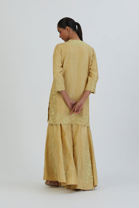 Mira Kurta and Sharara-Light Yellow