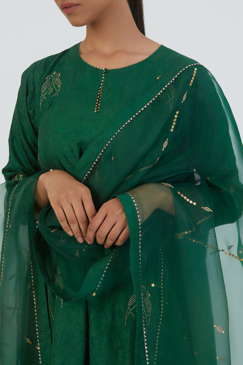 Mayar Dupatta--Green