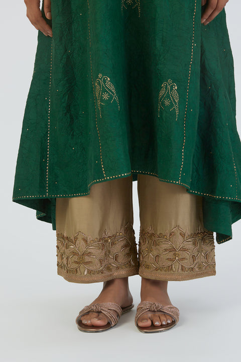 Sujata Kurta and Pant-Dark Green