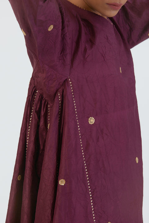 Meer Kurta and Pant-Wine