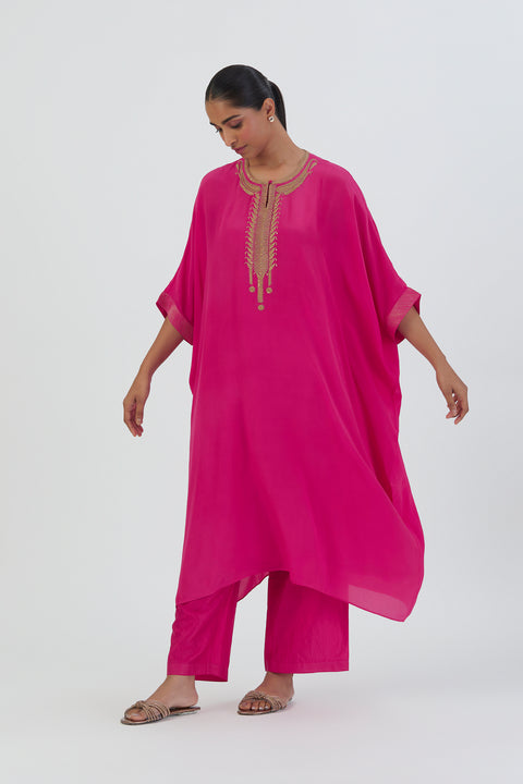 Geet Kurta and Pant-Fuschia