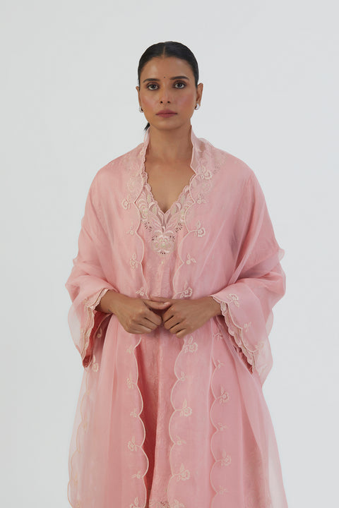 Lehar Dupatta-Salmon Pink