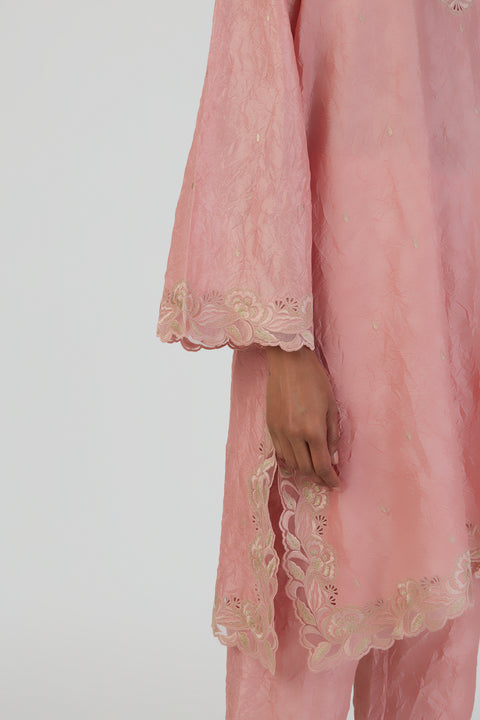 Naaz Kurta and Pant-Salmon Pink