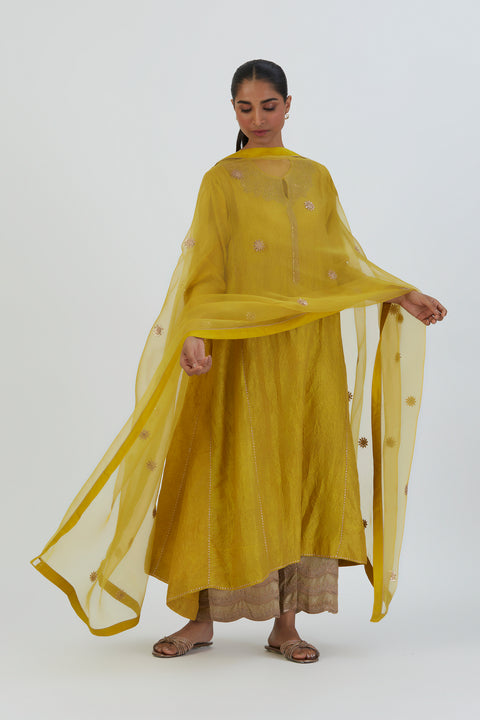 Sitara Dupatta-Lime Yellow