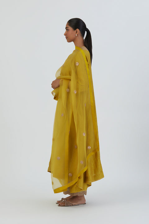Sitara Dupatta-Lime Yellow