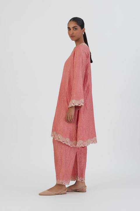 Naaz Kurta and Pant-Coral