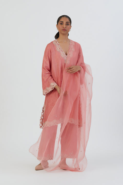Priya Dupatta-Coral