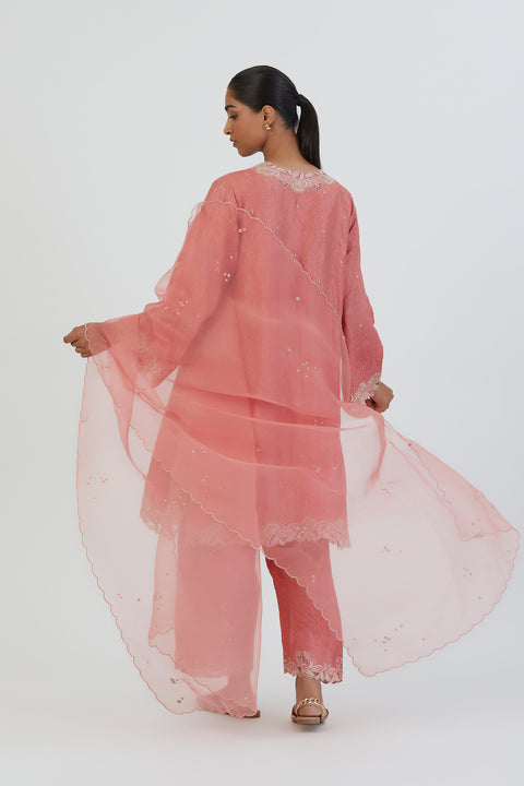 Priya Dupatta-Coral