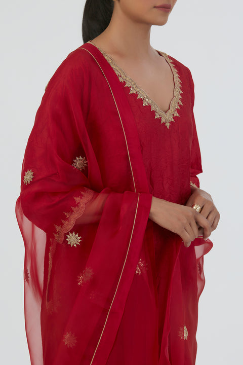 Sitara Dupatta-Red