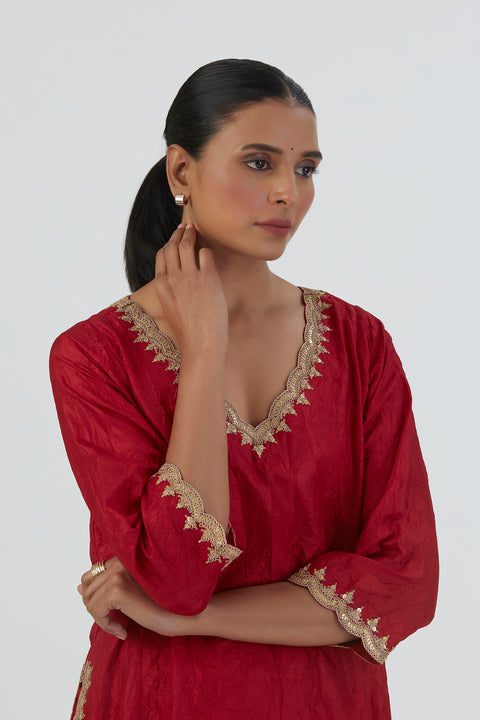 Rati Kurta and Pant-Red