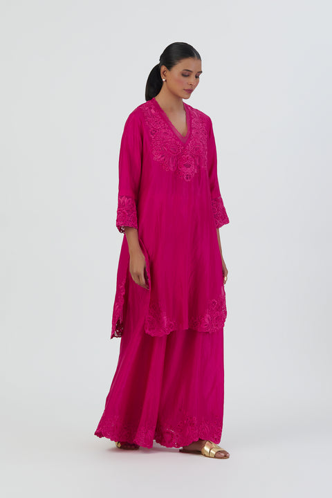 Isha Kurta and Sharara-Fuschia