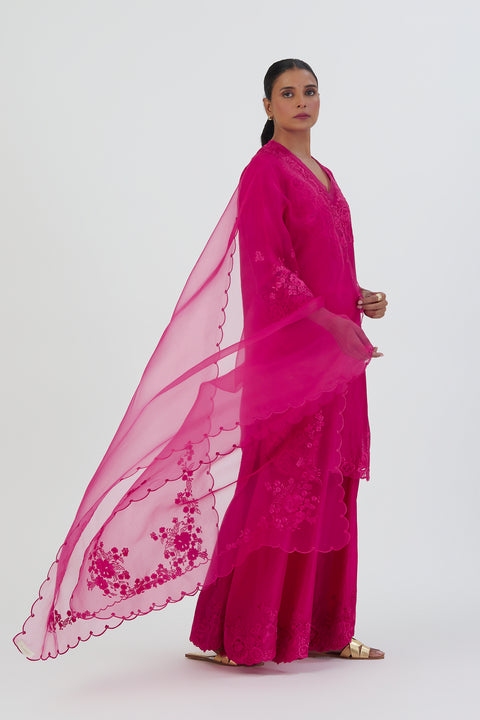 Nira Dupatta-Rani Pink