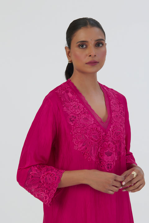 Isha Kurta and Sharara-Fuschia