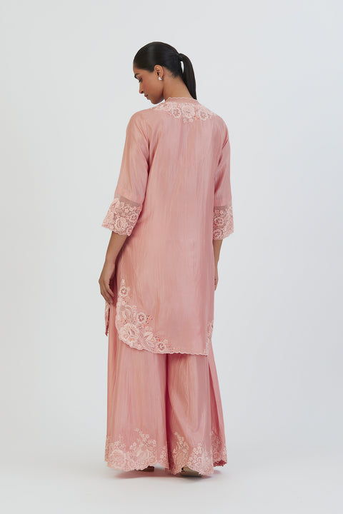 Isha Kurta and Sharara-Salmon Pink