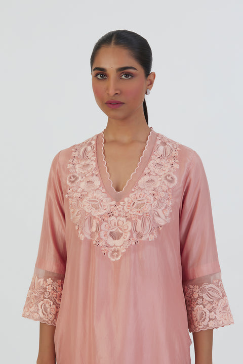 Isha Kurta and Sharara-Salmon Pink