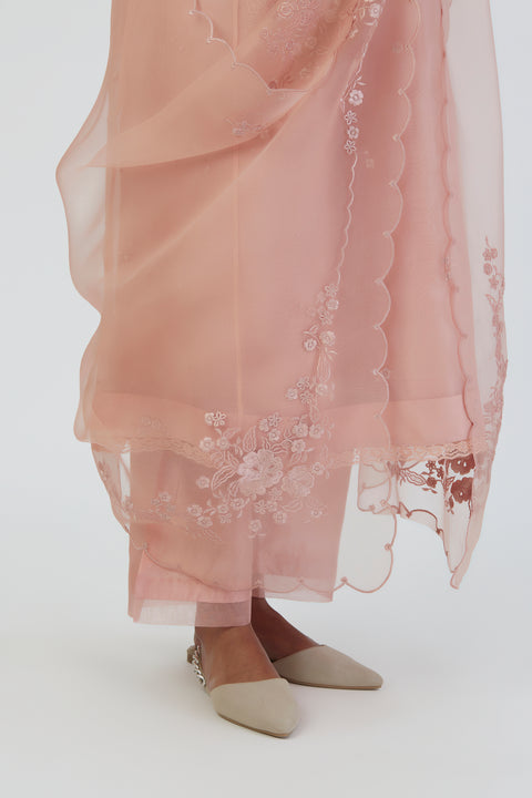 Nira Dupatta-Salmon Pink