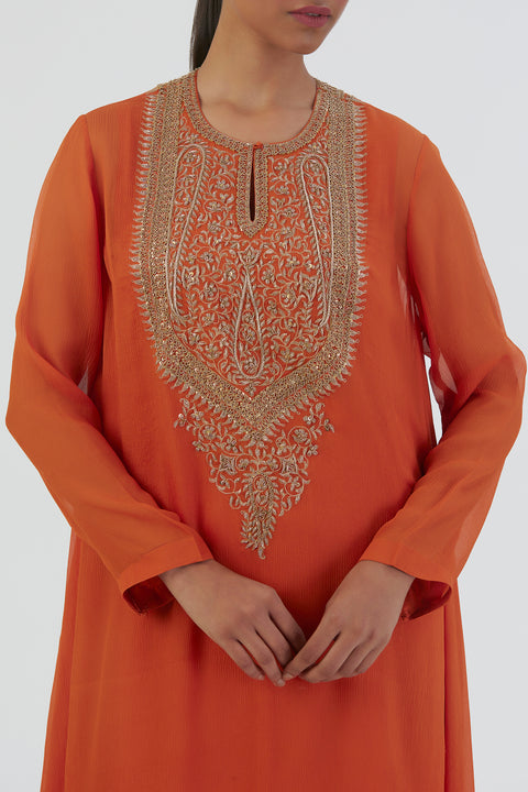 Zoya Kurta and Pant-Orange